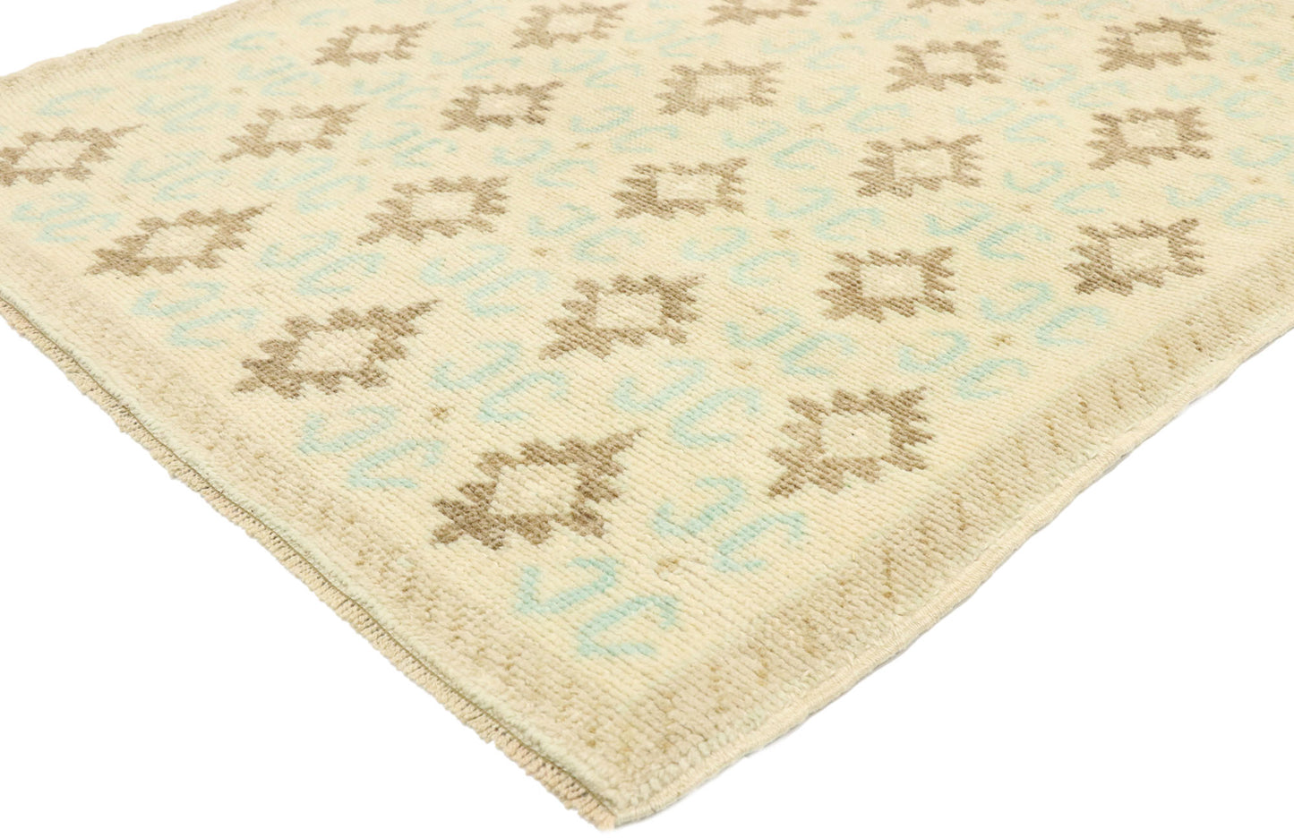 3 x 7 Vintage Turkish Oushak Rug 52986