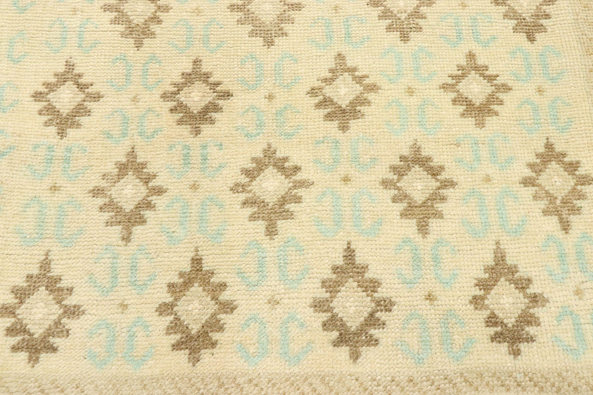 3 x 7 Vintage Turkish Oushak Rug 52986