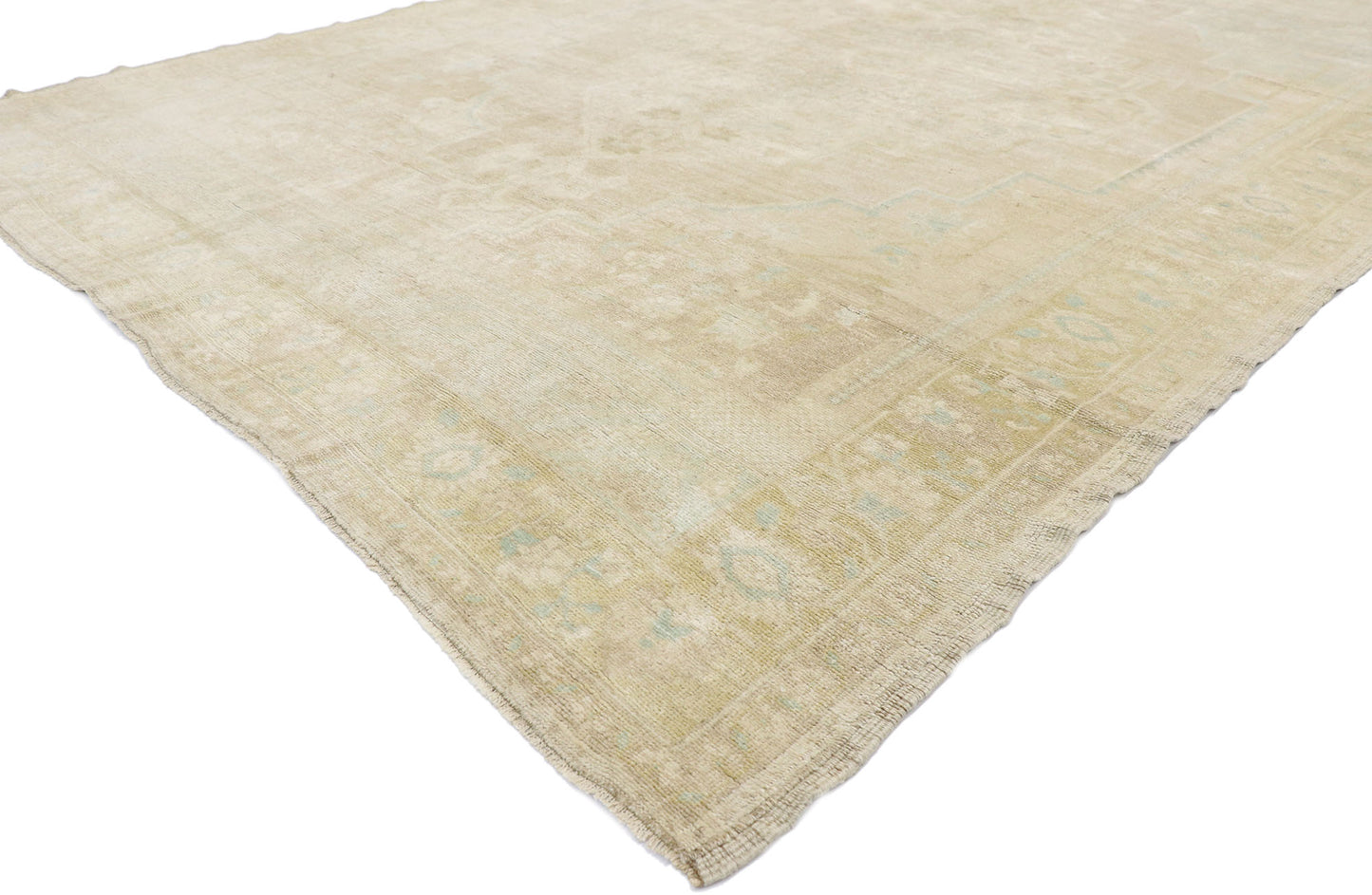 7 x 10 Vintage Turkish Oushak Rug 52987