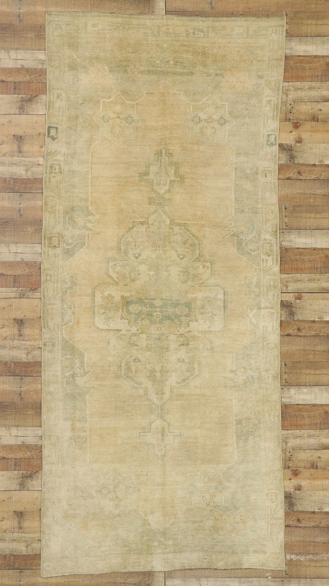 5 x 12 Vintage Turkish Oushak Rug 52989