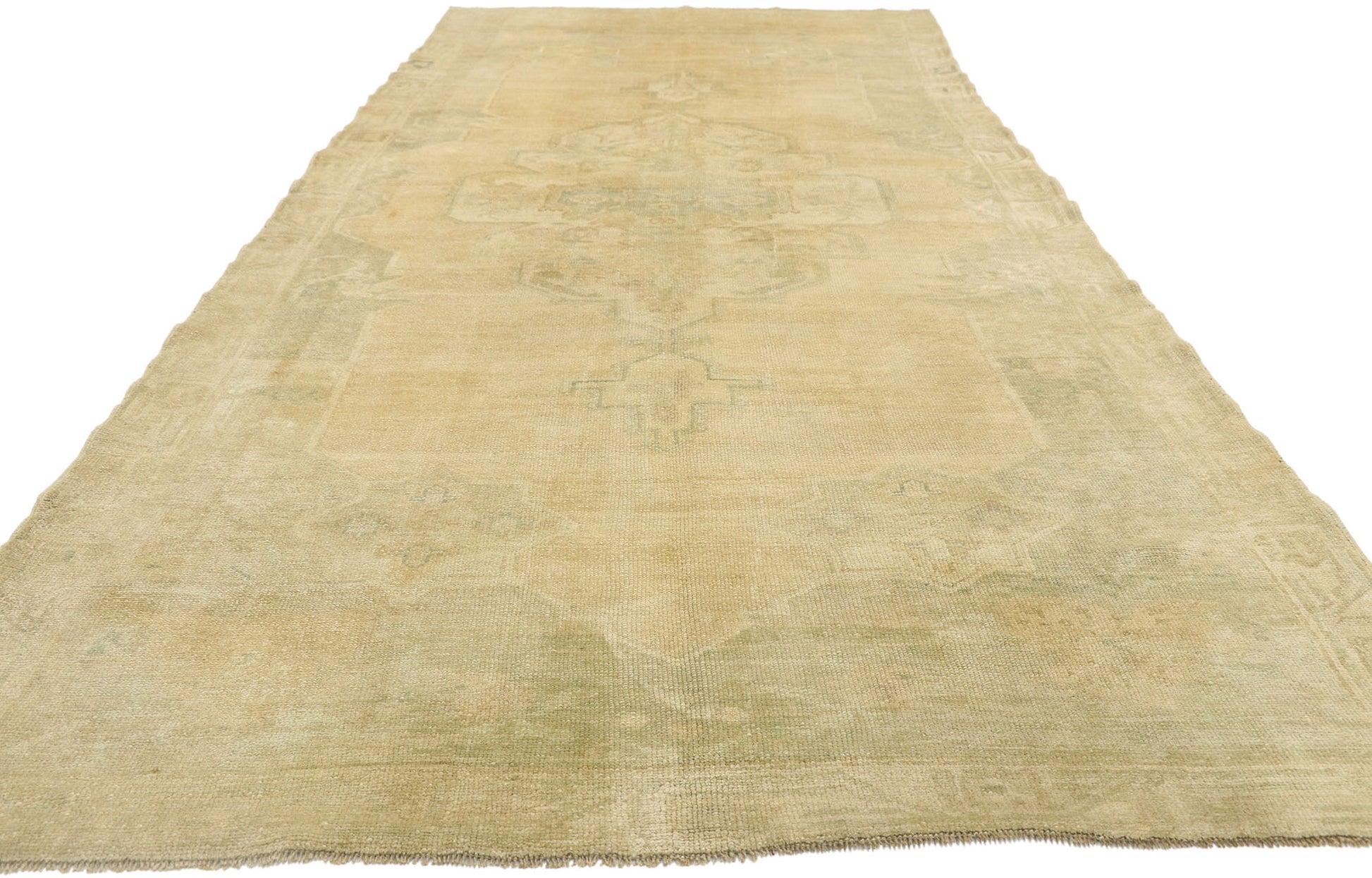 5 x 12 Vintage Turkish Oushak Rug 52989