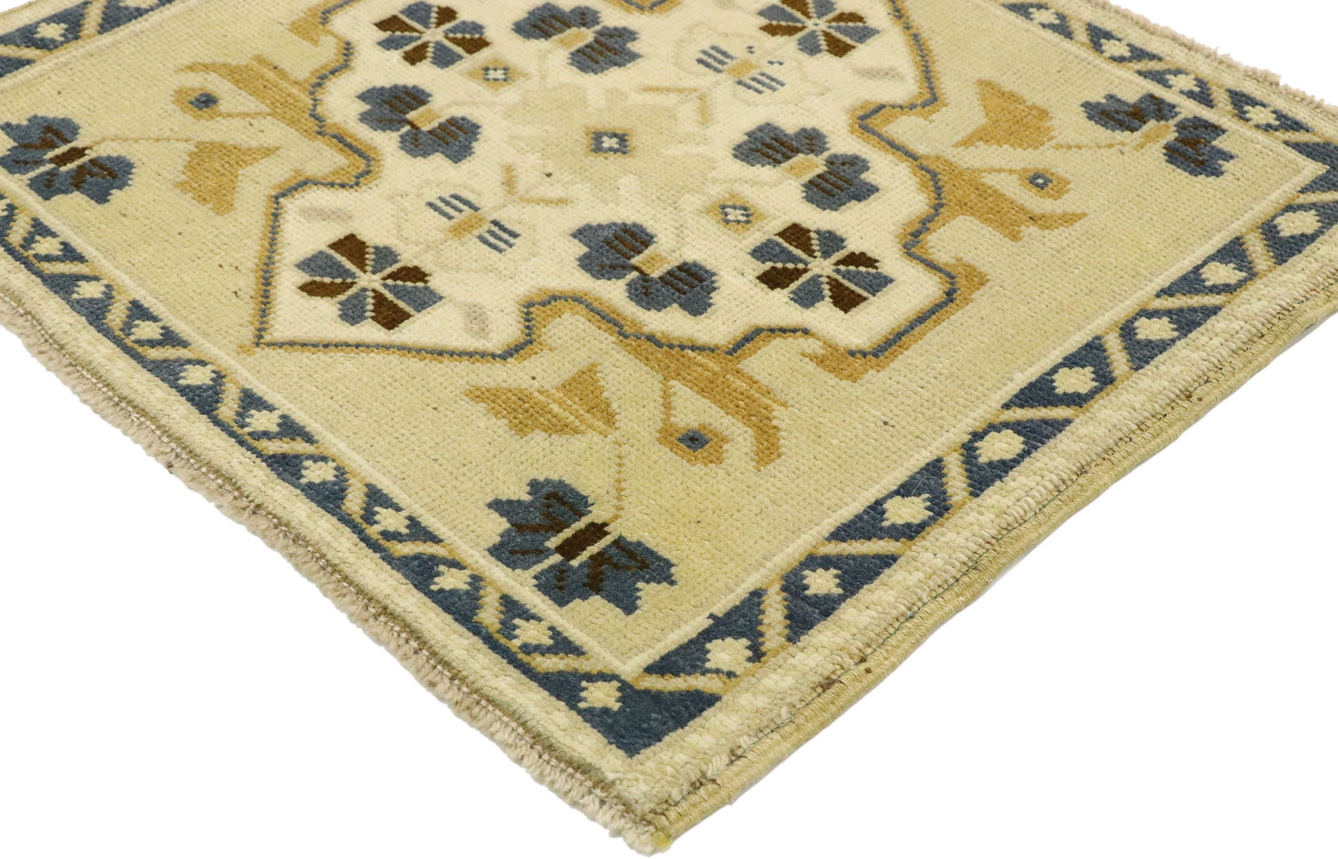 2 x 2 Vintage Turkish Oushak Rug 53000