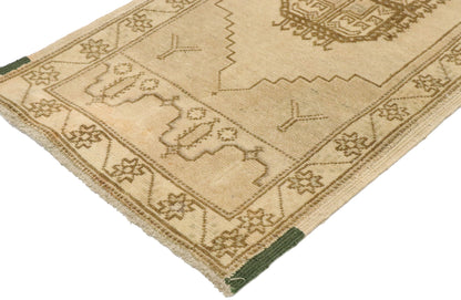 1 x 3 Vintage Turkish Oushak Yastik Rug 53004
