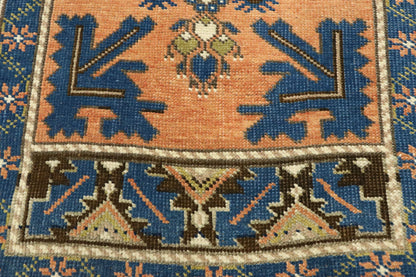 2 x 4 Vintage Turkish Oushak Yastik Rug 53006