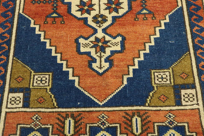 2 x 4 Vintage Turkish Oushak Yastik Rug 53007