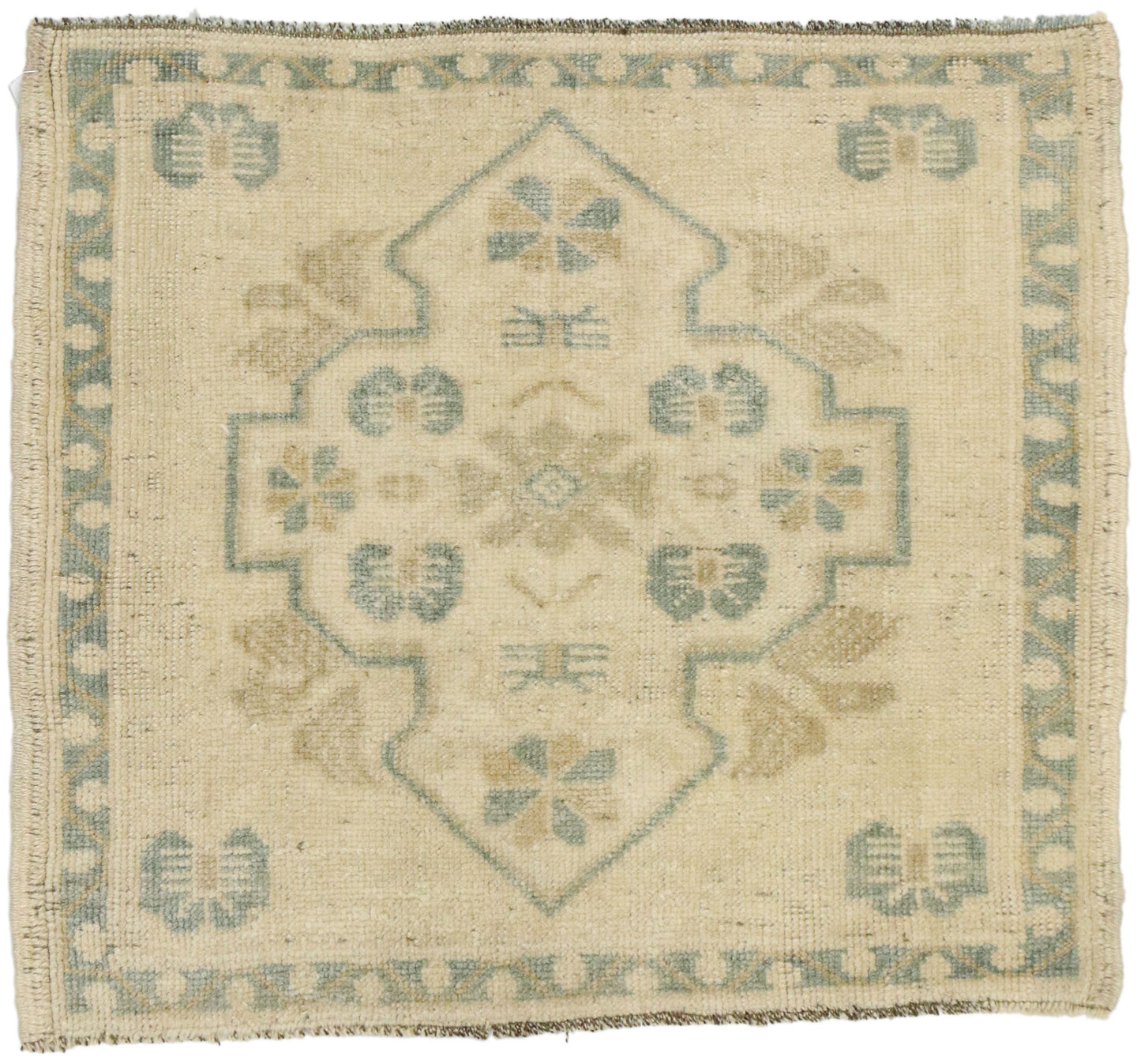 2 x 2 Vintage Turkish Oushak Rug 53009
