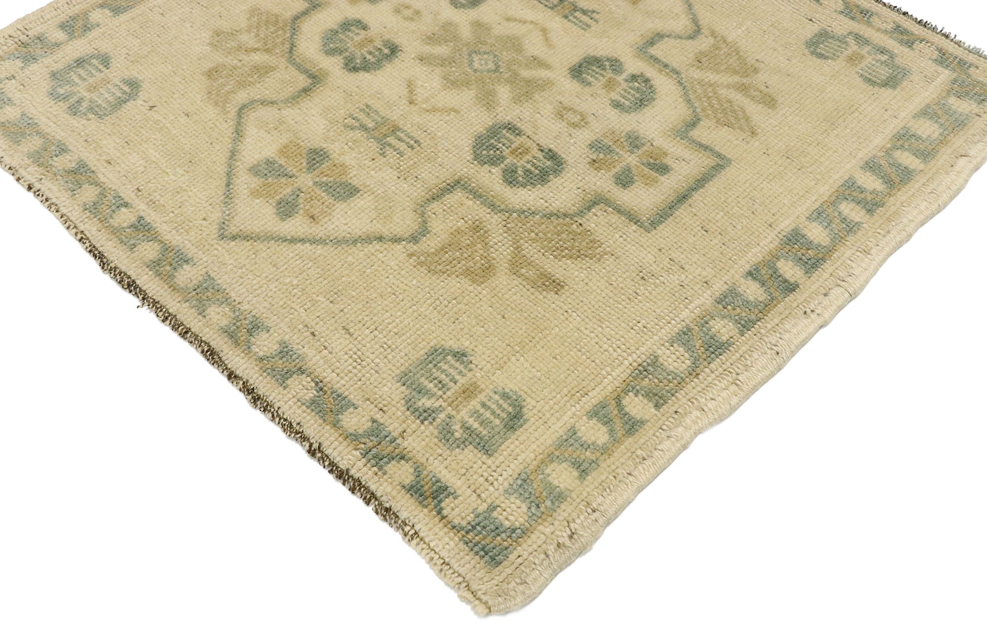 2 x 2 Vintage Turkish Oushak Rug 53009