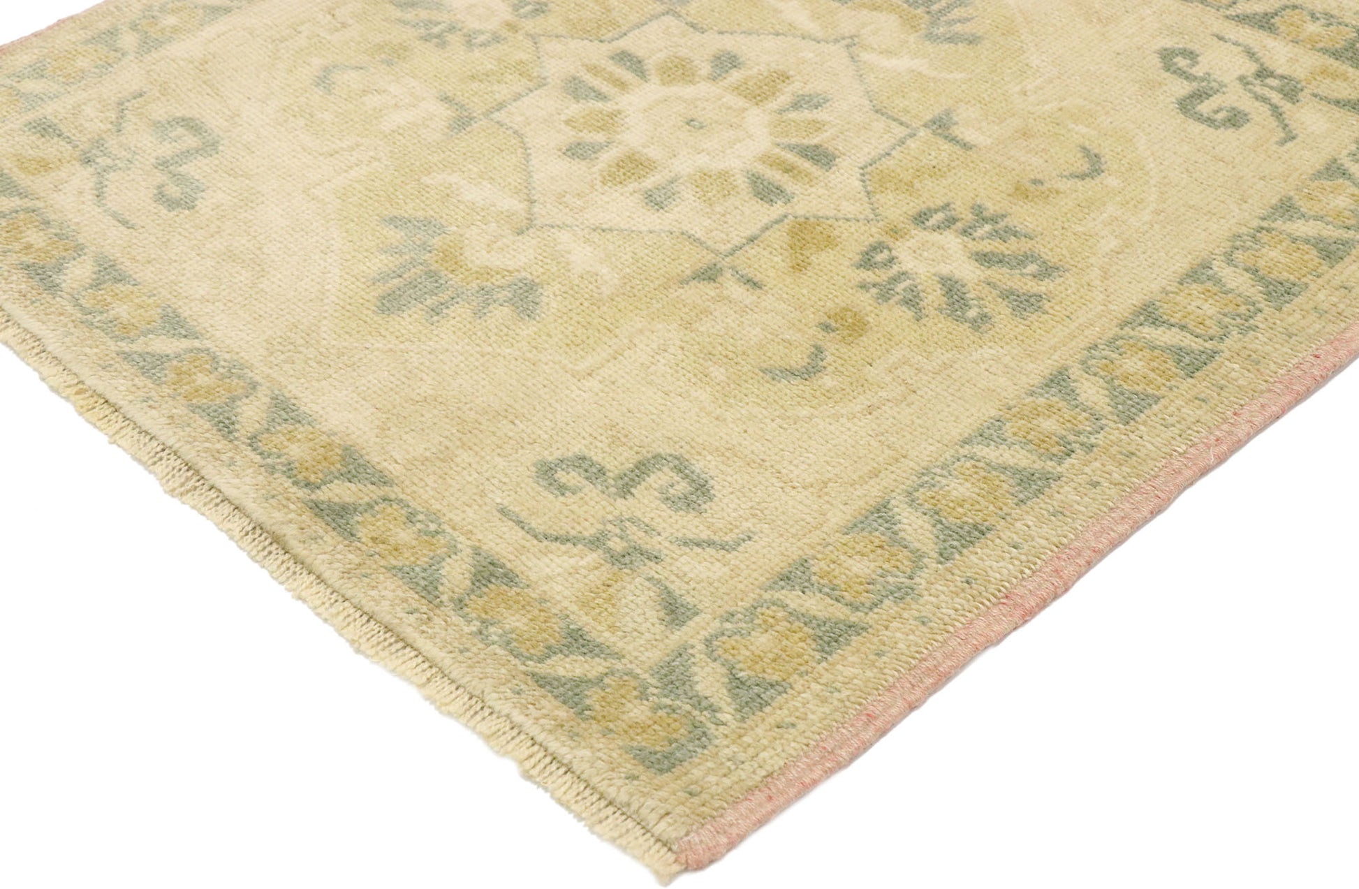 2 x 2 Vintage Turkish Oushak Rug 53010