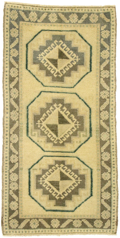 2 x 3 Vintage Turkish Oushak Rug 53011