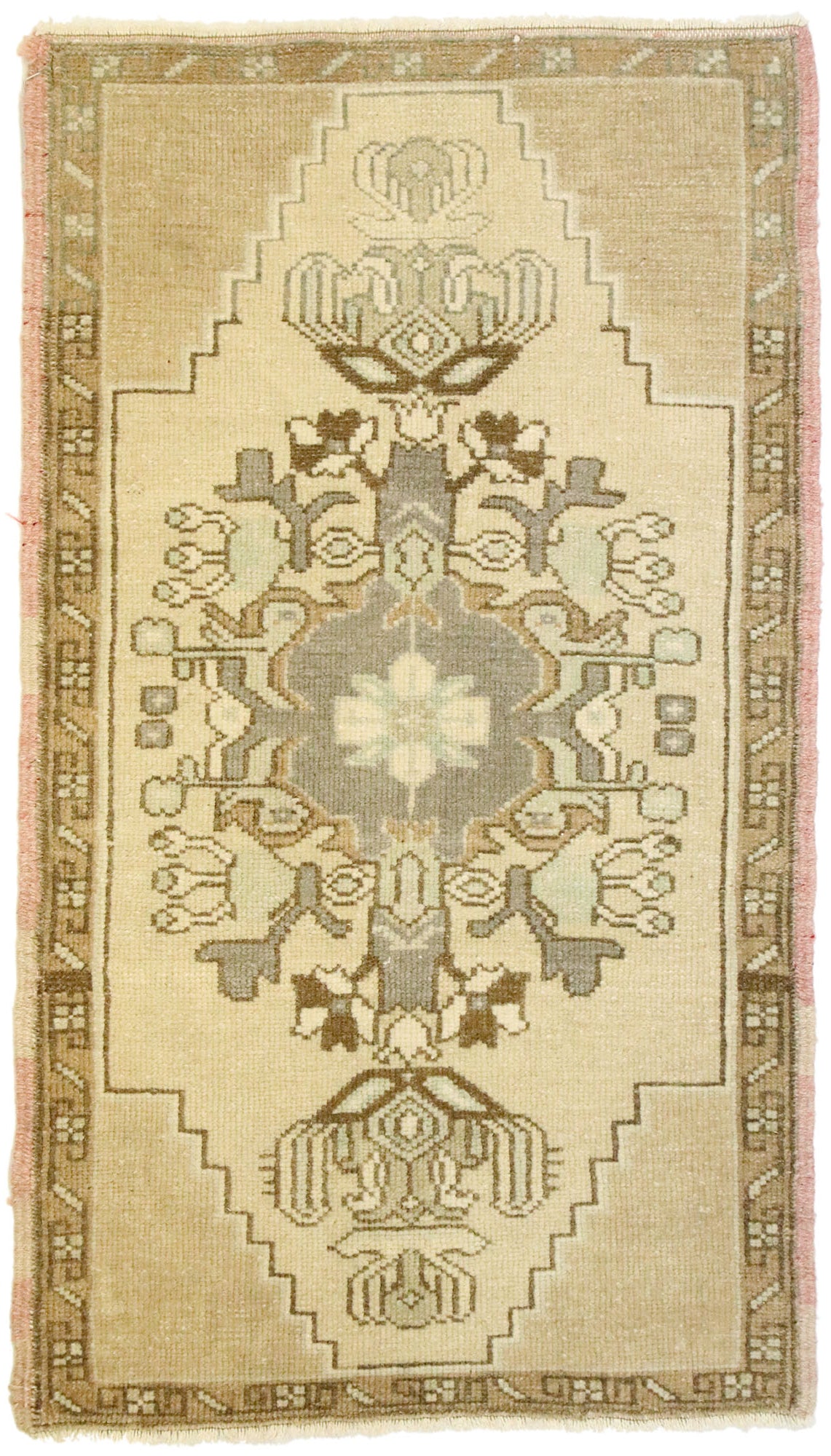 2 x 3 Vintage Turkish Oushak Rug 53012