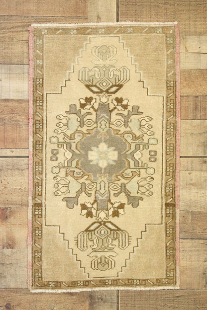 2 x 3 Vintage Turkish Oushak Rug 53012