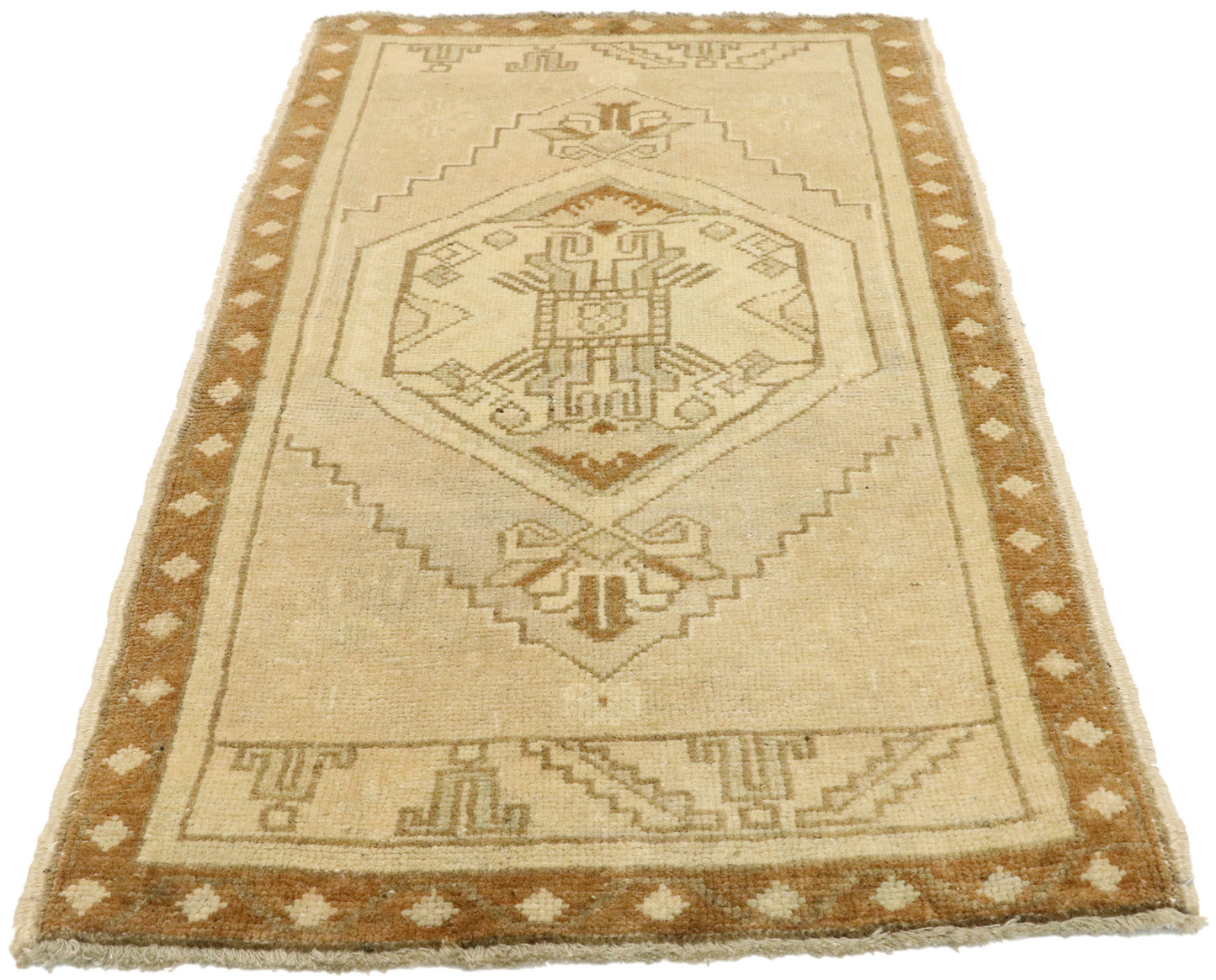 2 x 3 Vintage Turkish Oushak Rug 53013