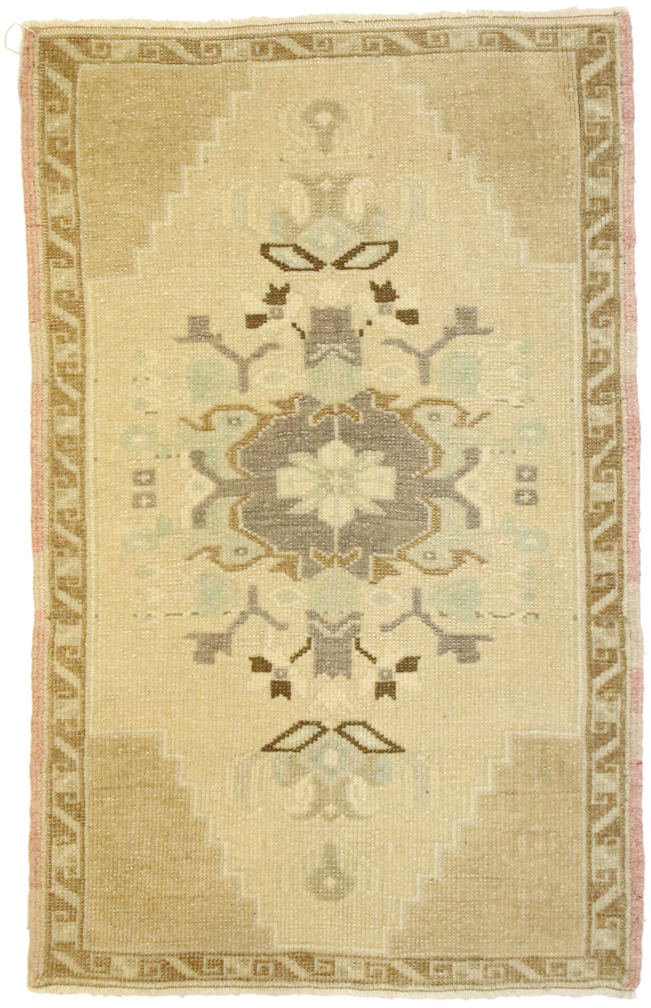 2 x 3 Vintage Turkish Oushak Rug 53014