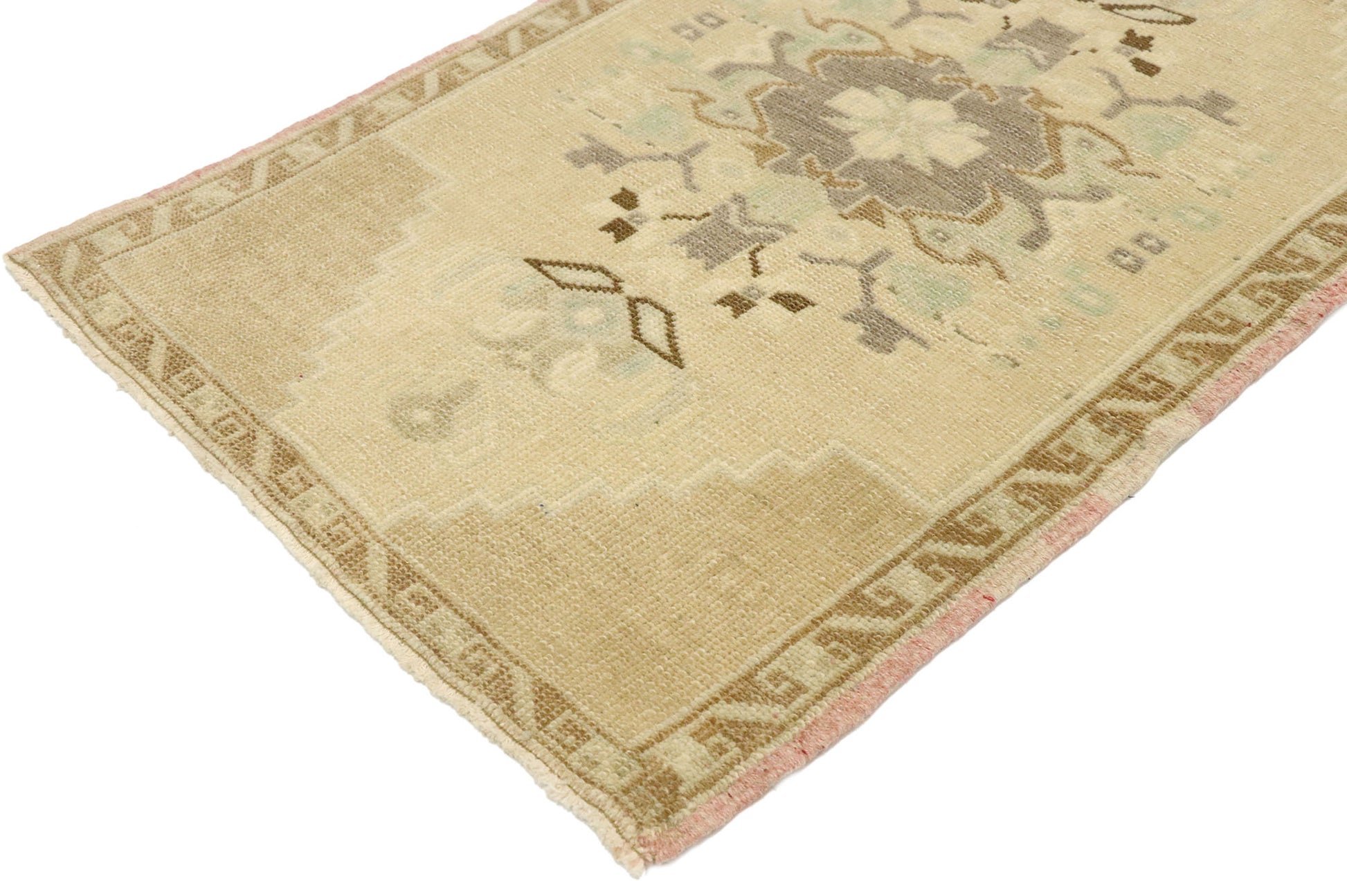 2 x 3 Vintage Turkish Oushak Rug 53014