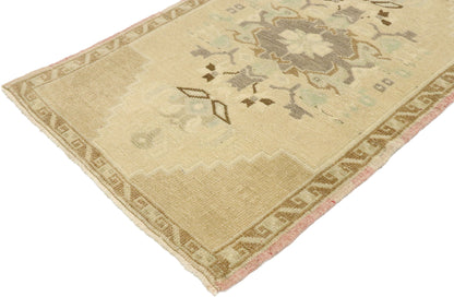 2 x 3 Vintage Turkish Oushak Rug 53014
