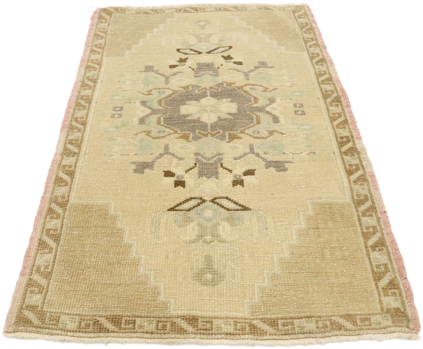 2 x 3 Vintage Turkish Oushak Rug 53014