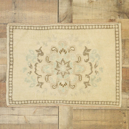 2 x 3 Vintage Turkish Oushak Rug 53015