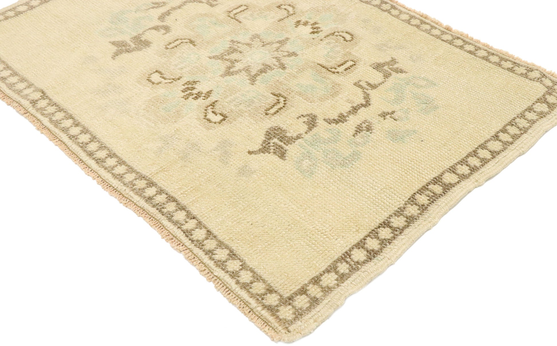 2 x 3 Vintage Turkish Oushak Rug 53015