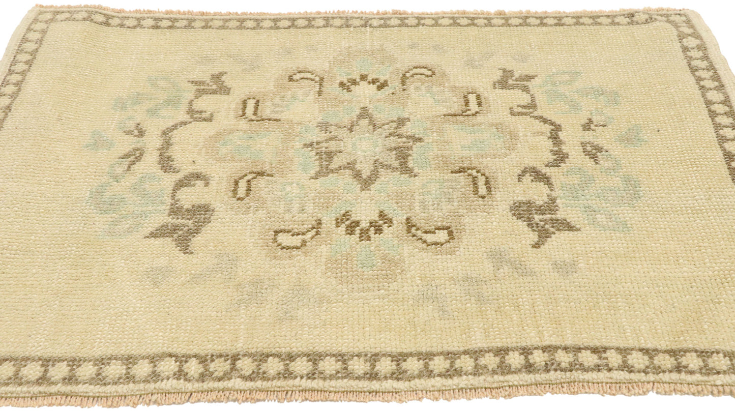 2 x 3 Vintage Turkish Oushak Rug 53015