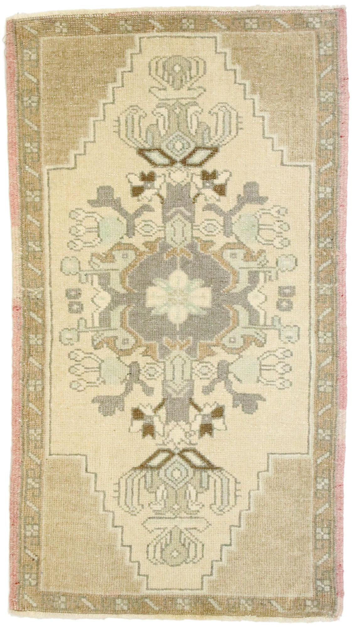 2 x 3 Vintage Turkish Oushak Rug 53016