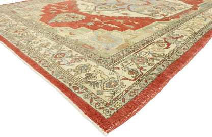 9 x 13 Vintage Turkish Serapi Rug 53019