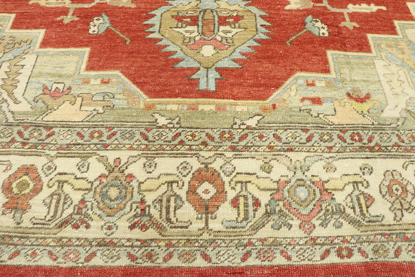 9 x 13 Vintage Turkish Serapi Rug 53019