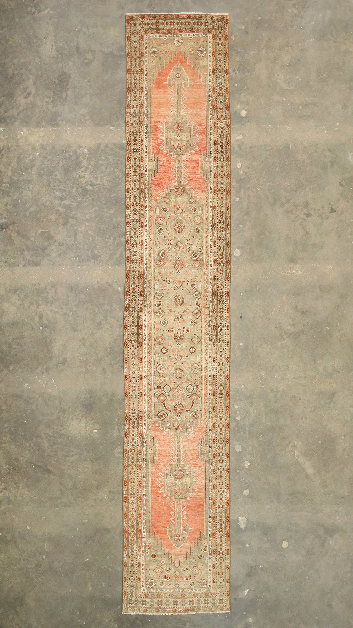 3 x 17 Antique Persian Malayer Runner 53021