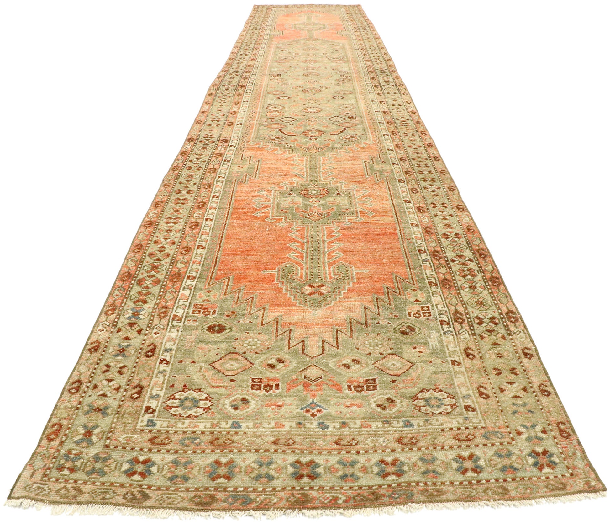 3 x 17 Antique Persian Malayer Runner 53021