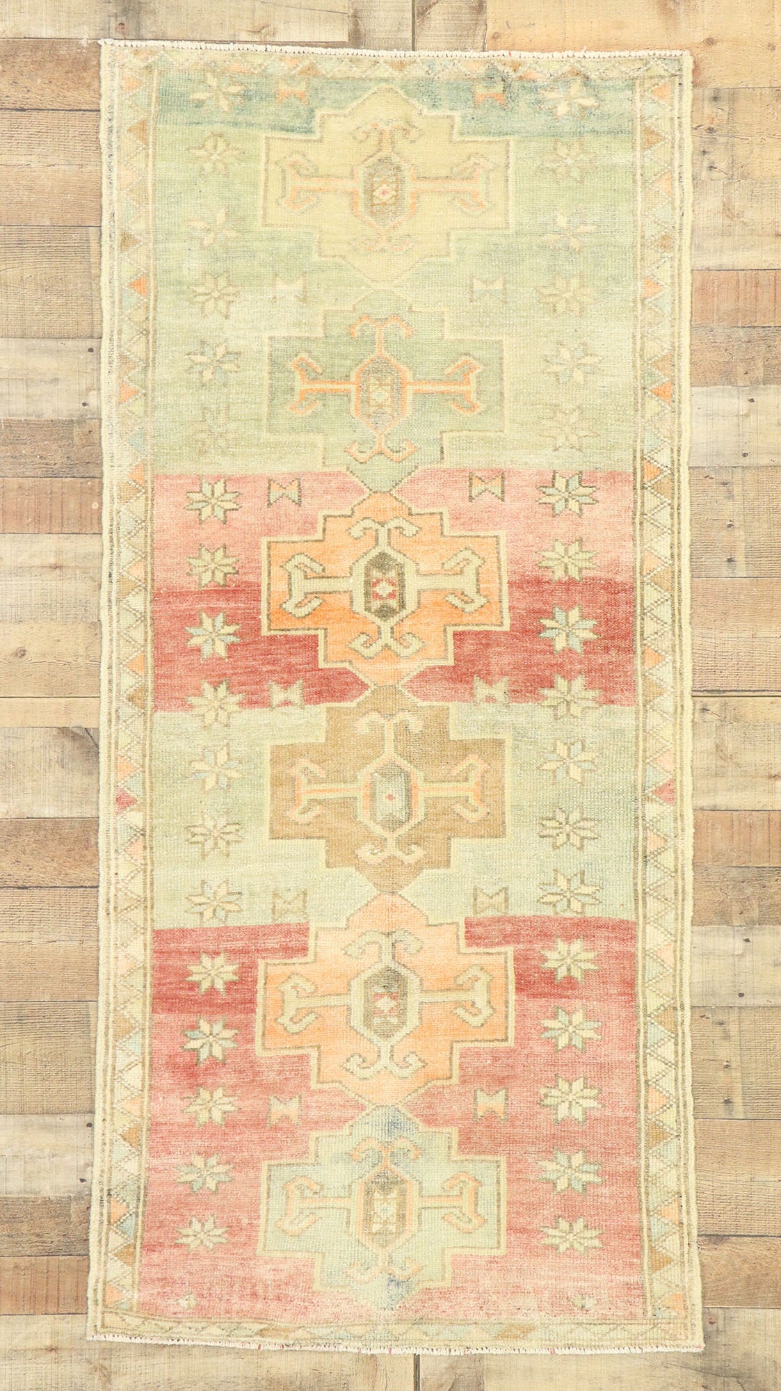 3 x 6 Vintage Turkish Oushak Rug 53030