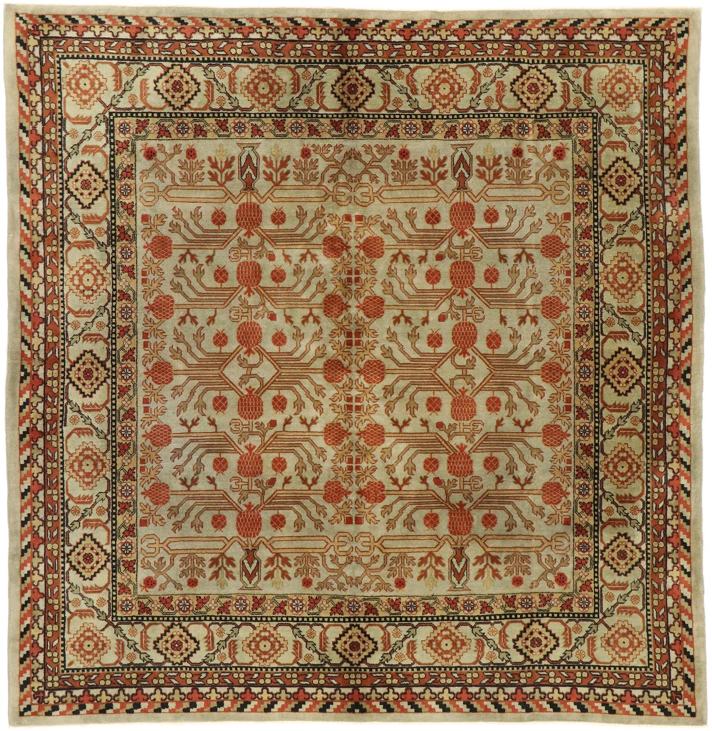 7 x 8 Vintage Yerevan Khotan Rug 53031