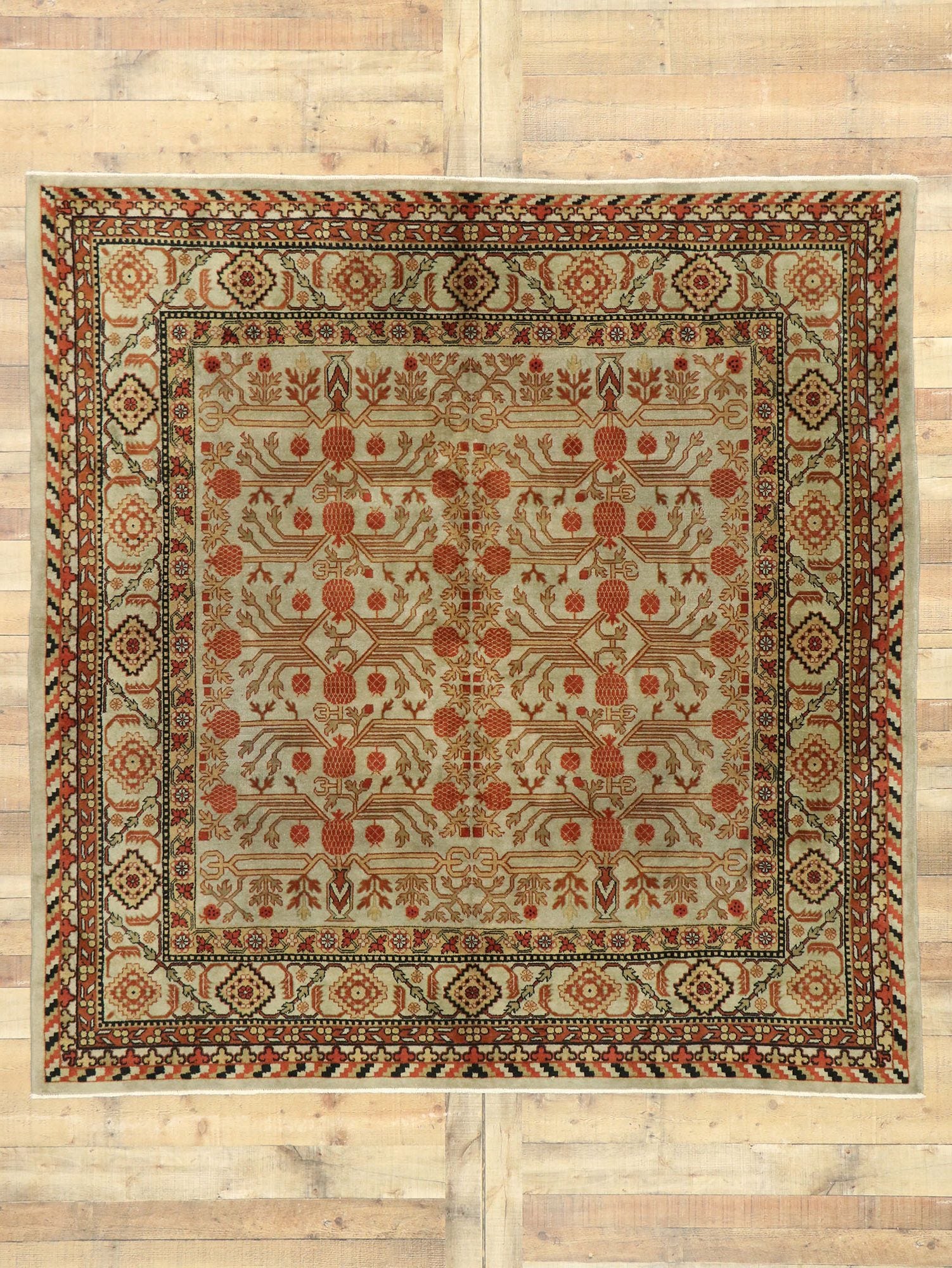 7 x 8 Vintage Yerevan Khotan Rug 53031