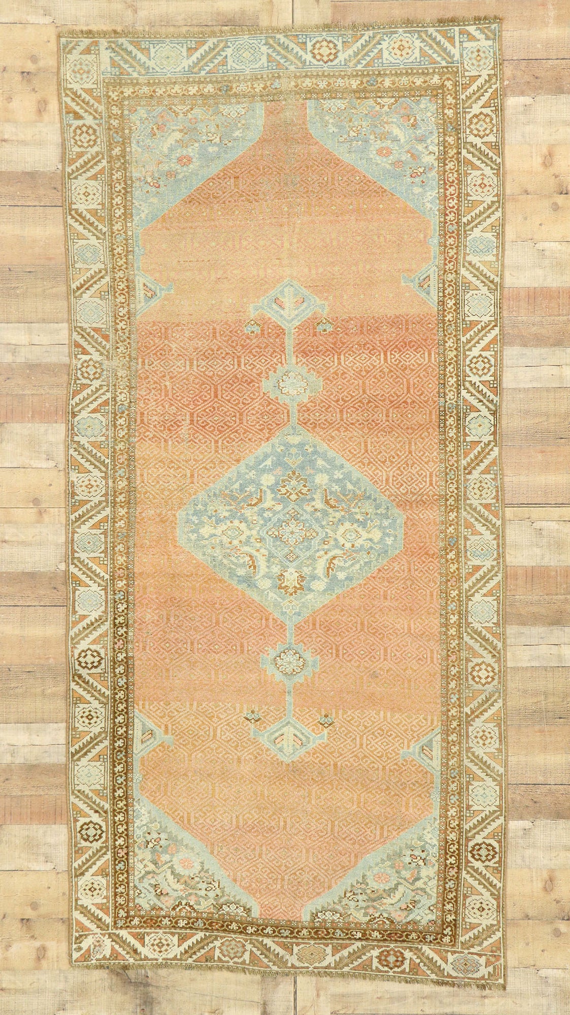 4 x 9 Antique Persian Kurdish Rug 53032