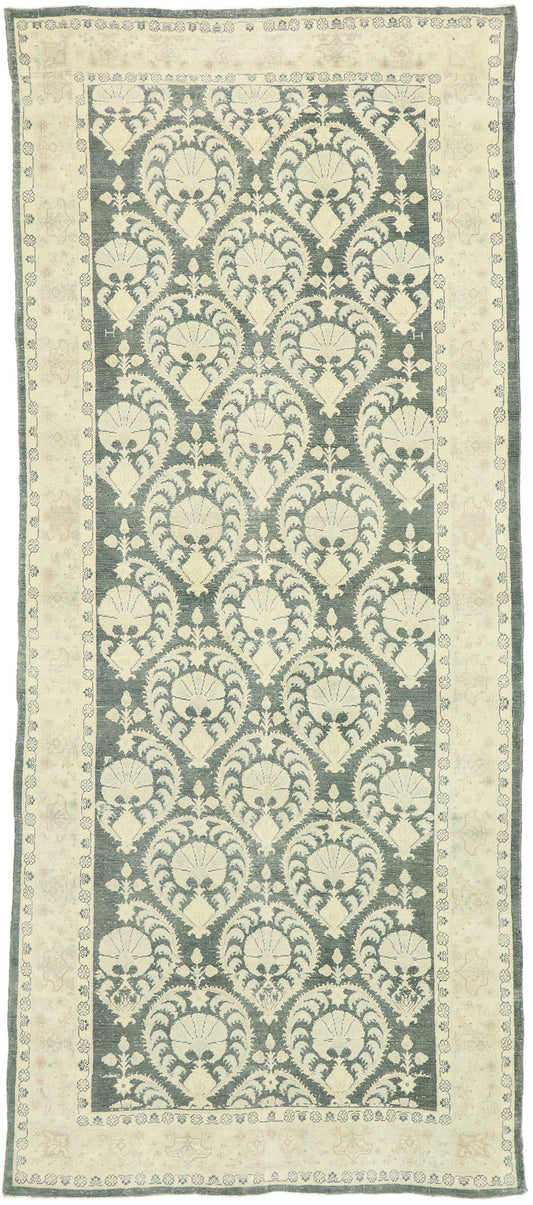 5 x 11 Distressed Vintage Romanian Rug 53033
