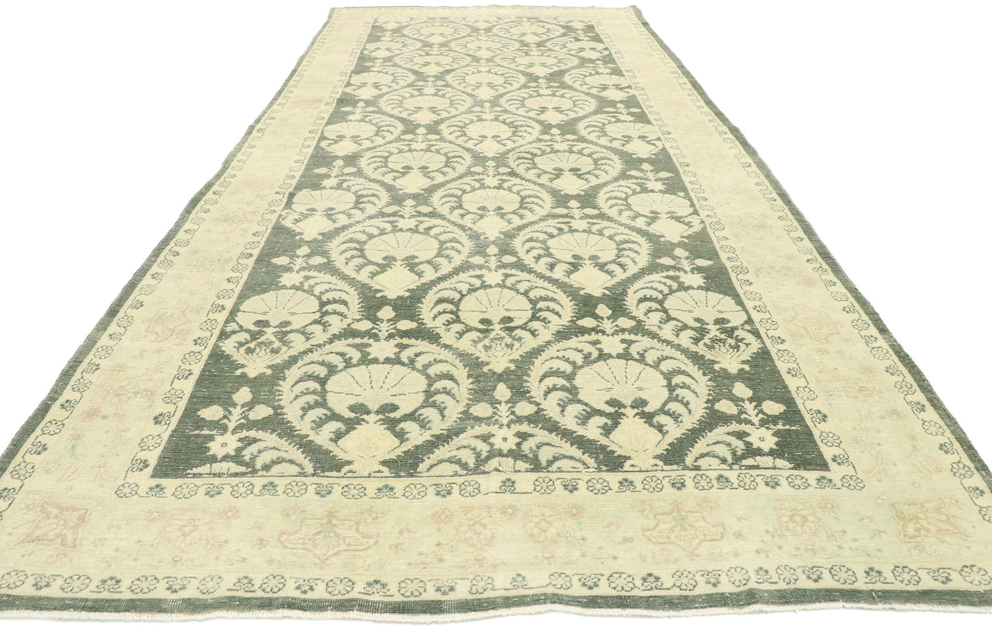 5 x 11 Distressed Vintage Romanian Rug 53033
