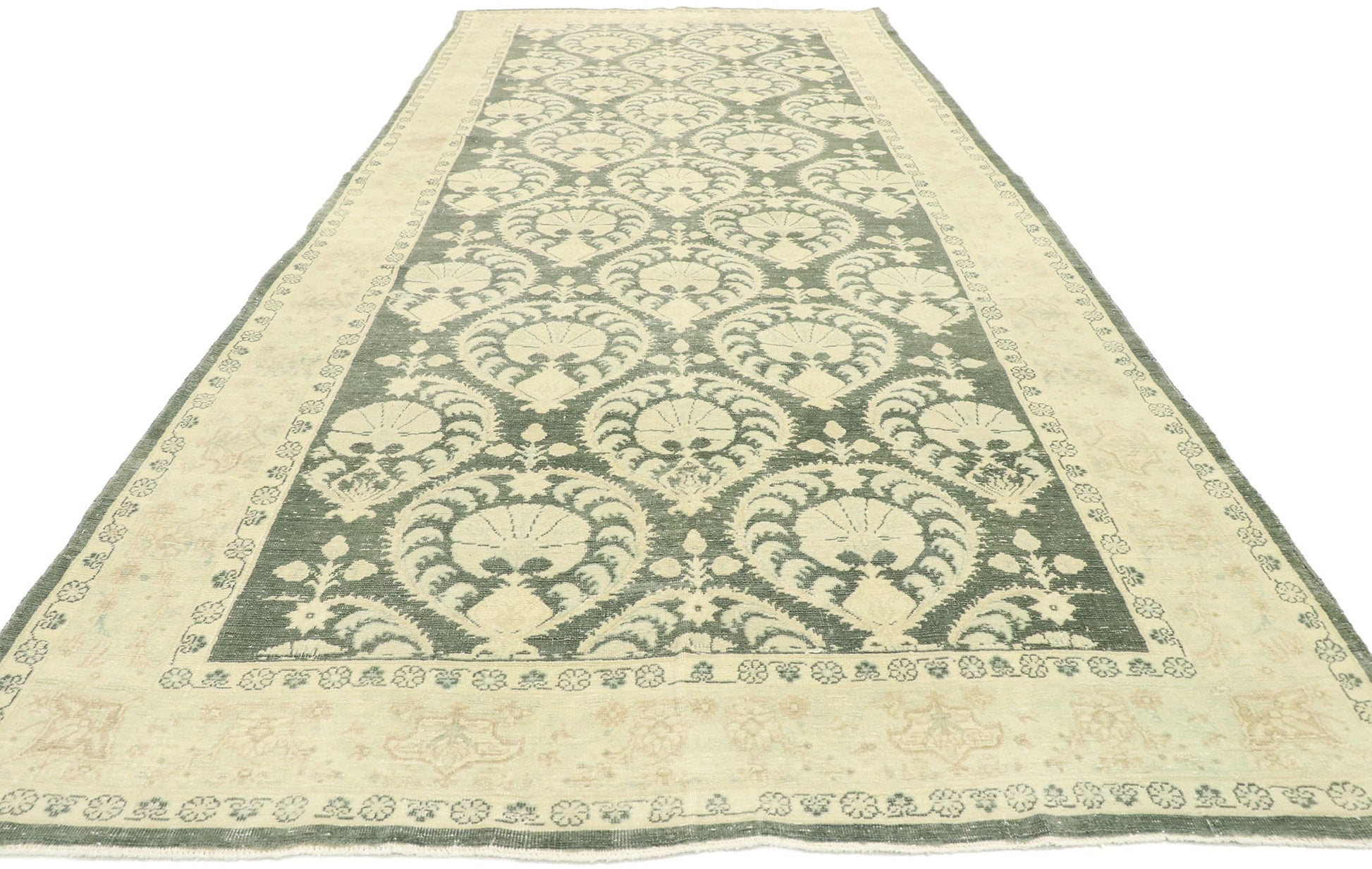 5 x 11 Distressed Vintage Romanian Rug 53033