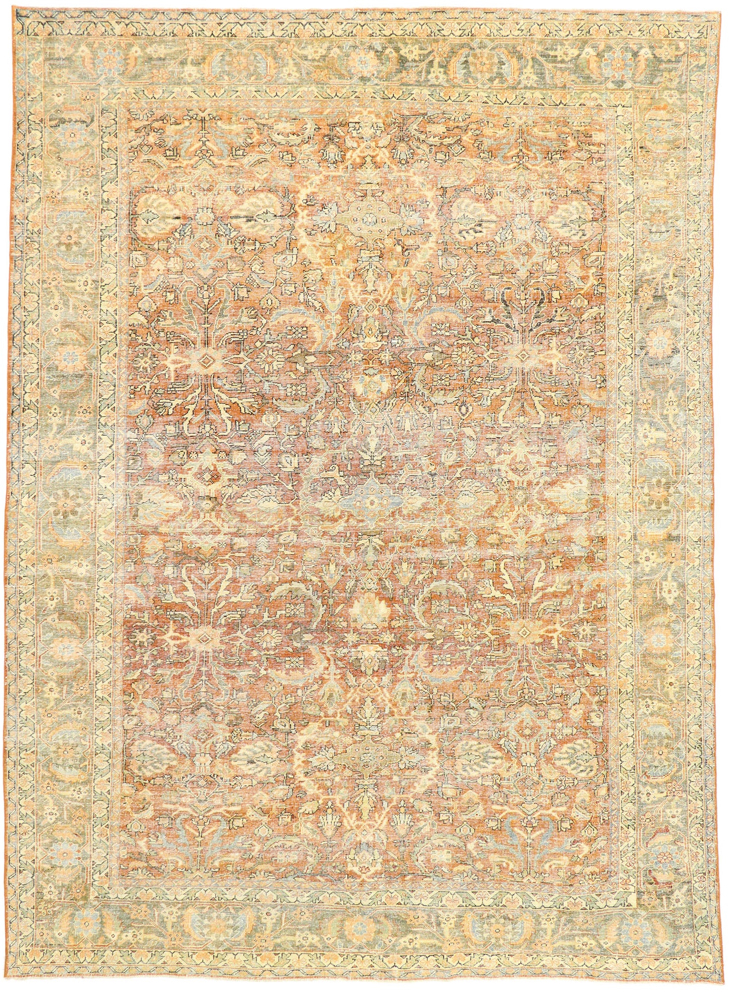 9 x 12 Antique Persian Mahal Rug 53035