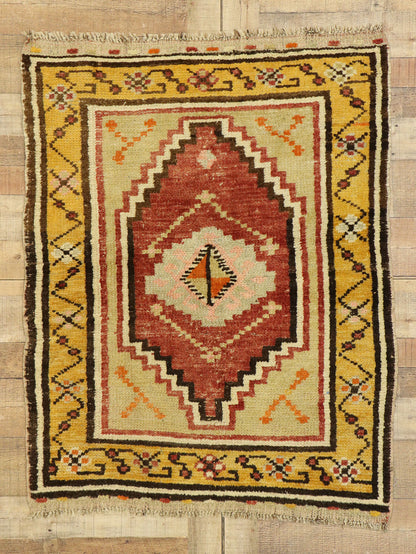 3 x 4 Vintage Turkish Oushak Rug 53040