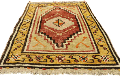 3 x 4 Vintage Turkish Oushak Rug 53040