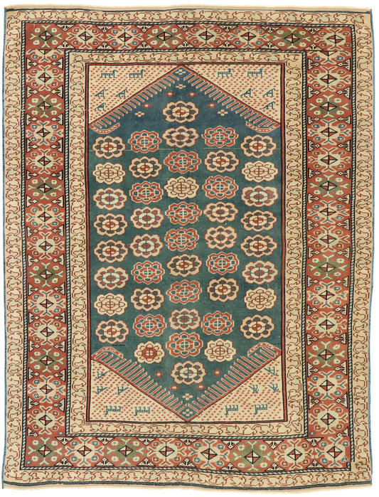 5 x 6 Antique Turkish Oushak Rug 53042