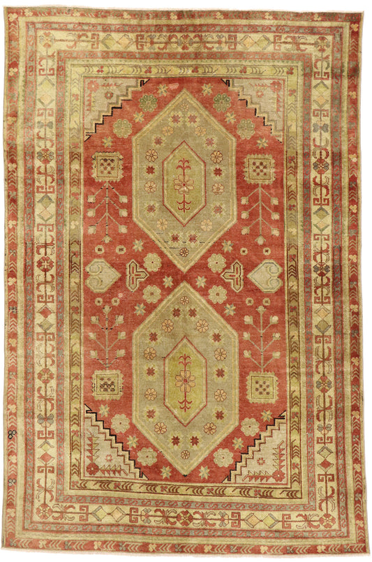 5 x 8 Vintage Turkish Oushak Rug 53044