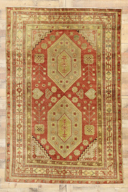 5 x 8 Vintage Turkish Oushak Rug 53044