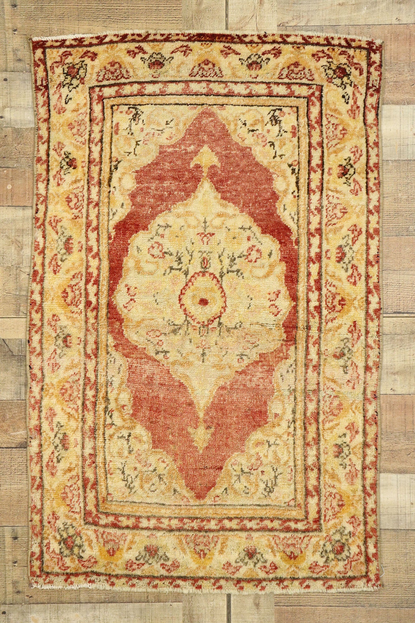 2 x 4 Vintage Turkish Oushak Rug 53047