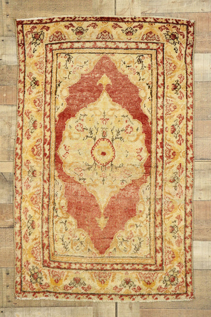2 x 4 Vintage Turkish Oushak Rug 53047