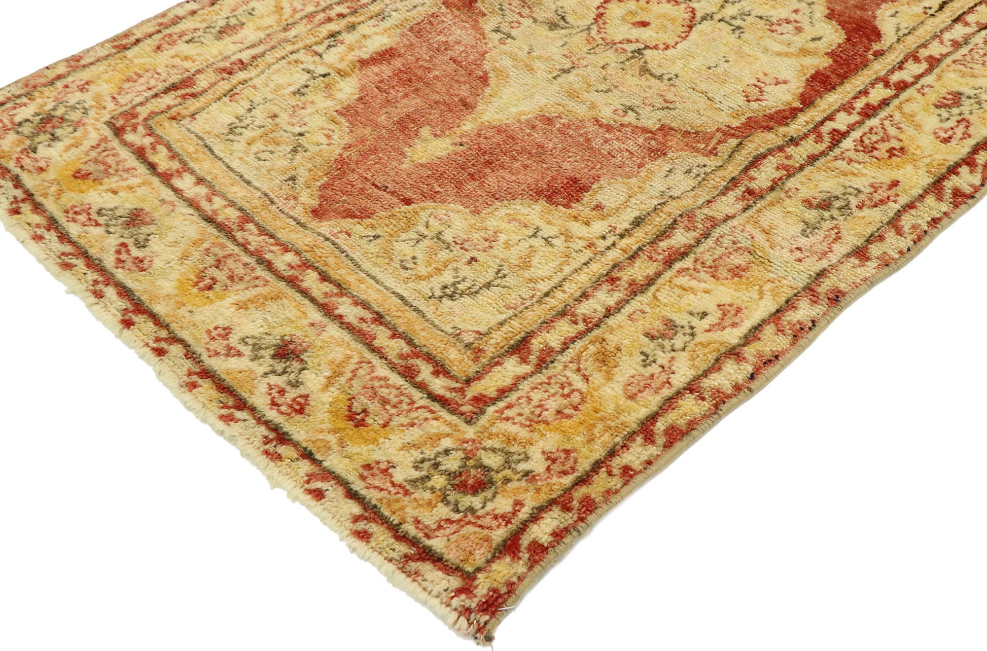 2 x 4 Vintage Turkish Oushak Rug 53047