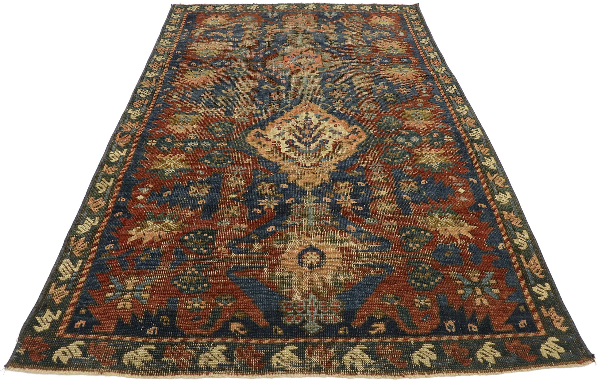 3 x 5 Antique Turkish Oushak Rug 53050