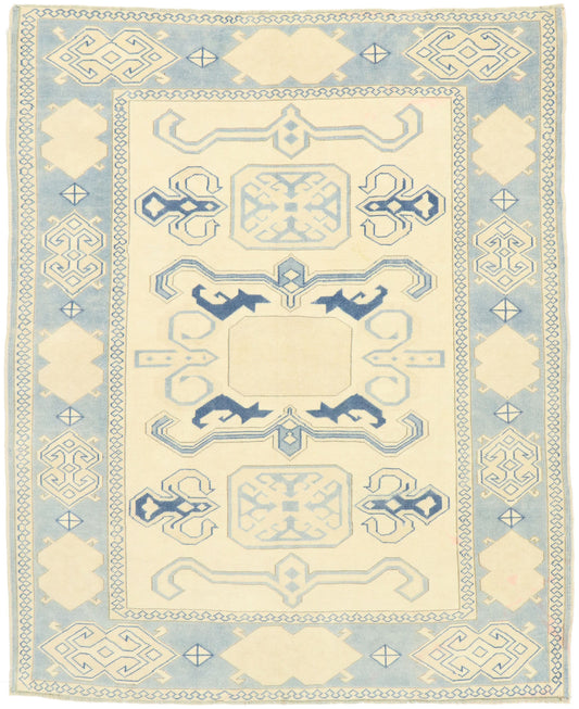 6 x 7 Vintage Turkish Oushak Rug 53053