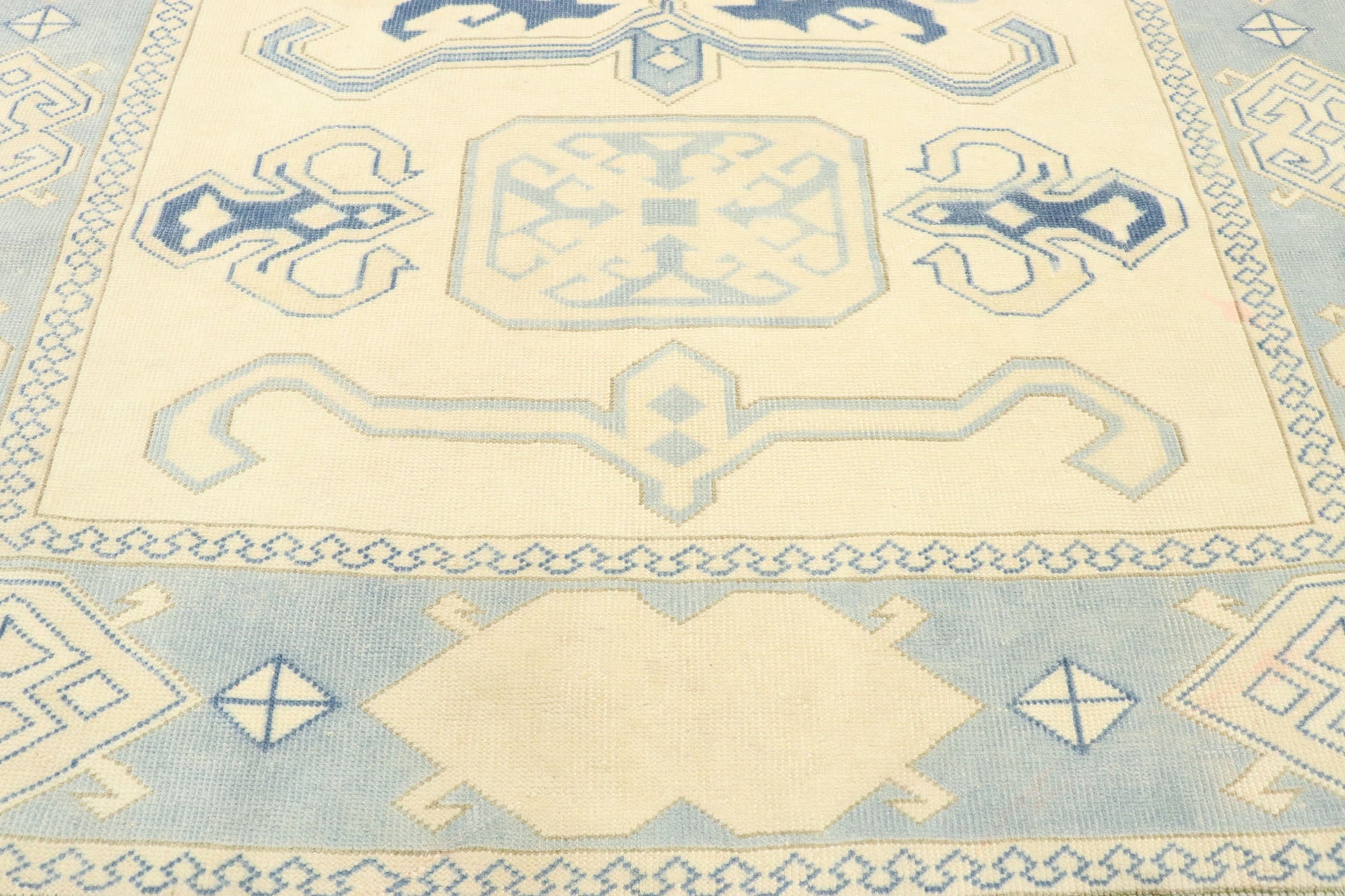 6 x 7 Vintage Turkish Oushak Rug 53053