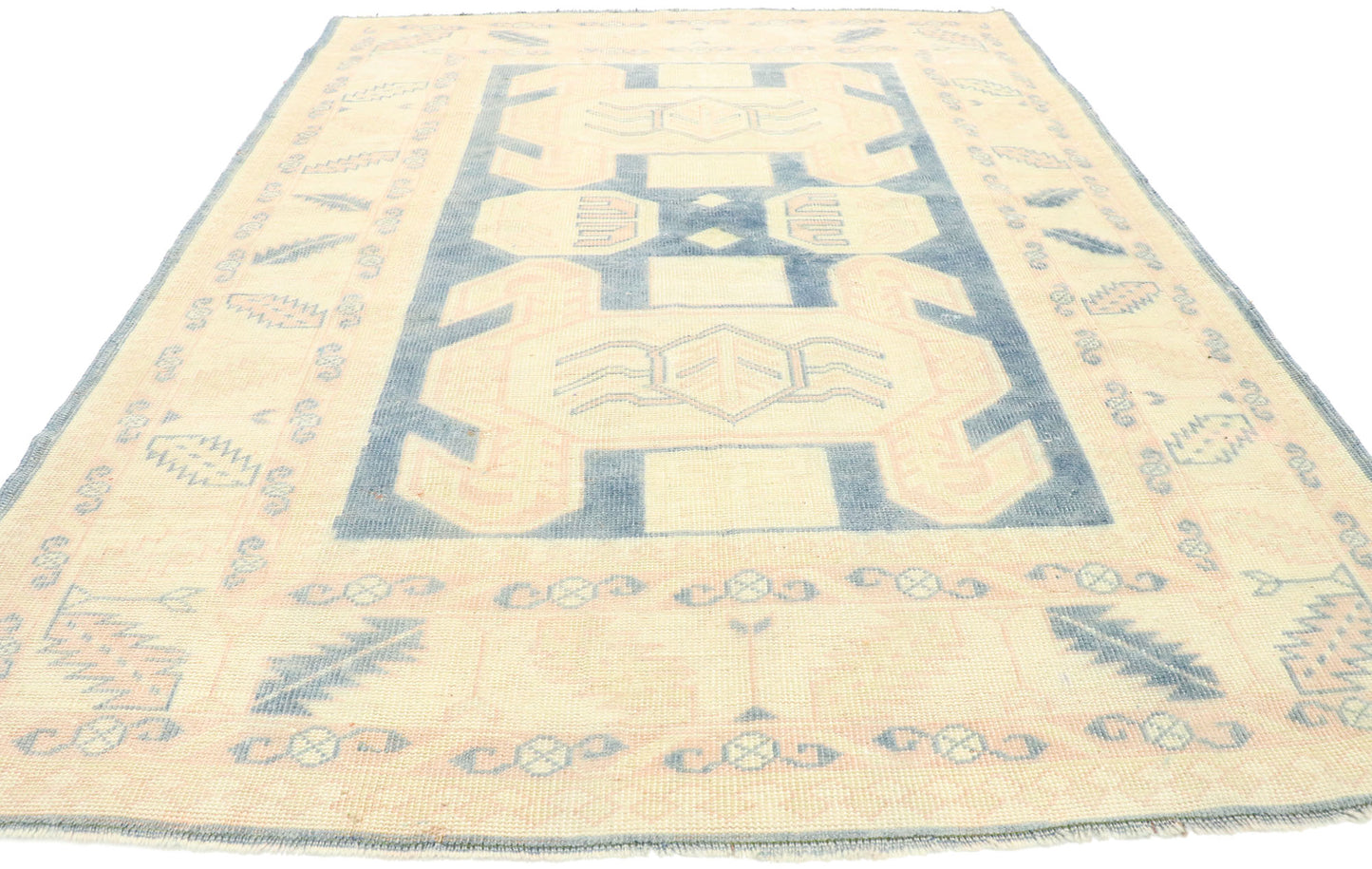 5 x 7 Vintage Turkish Oushak Rug 53054