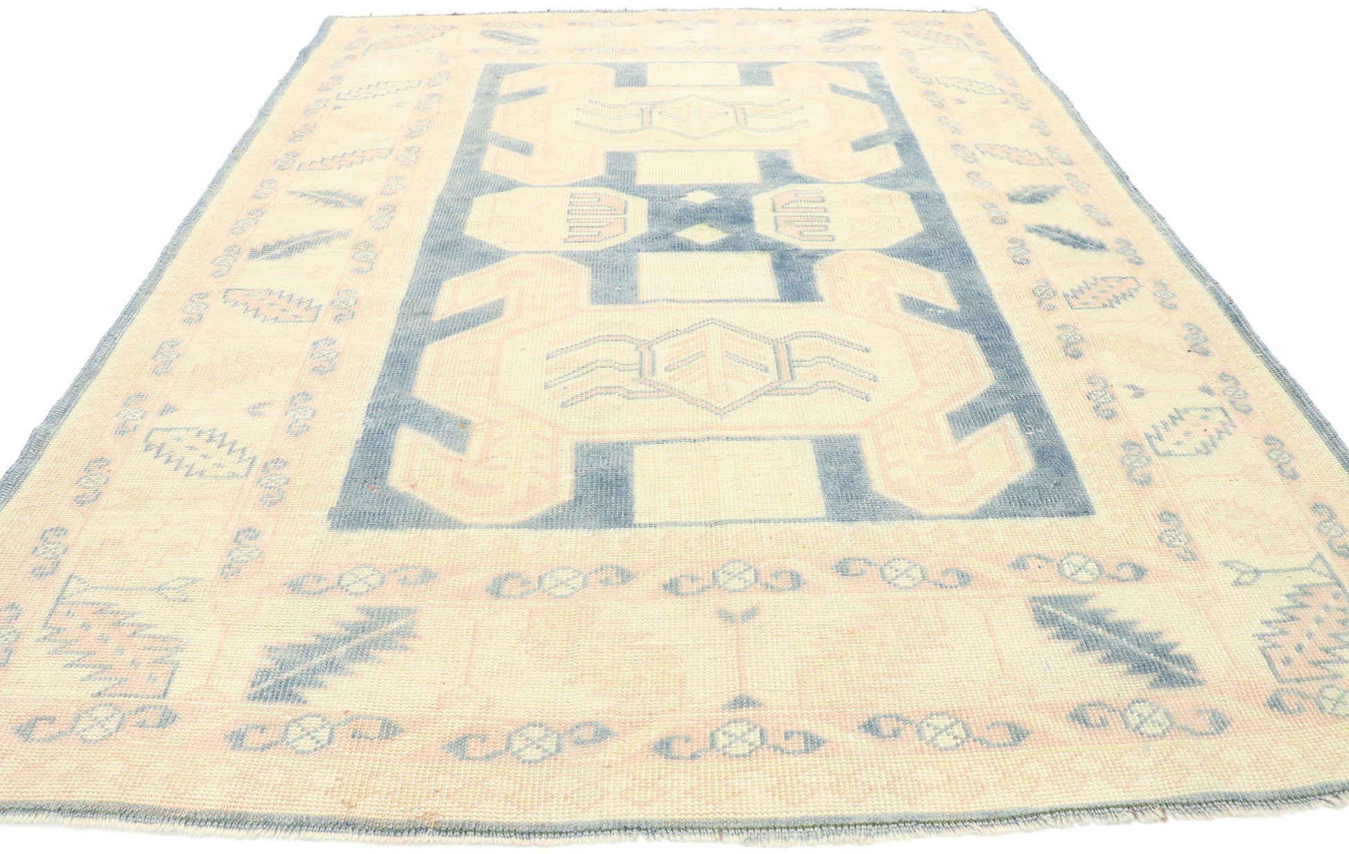 5 x 7 Vintage Turkish Oushak Rug 53054