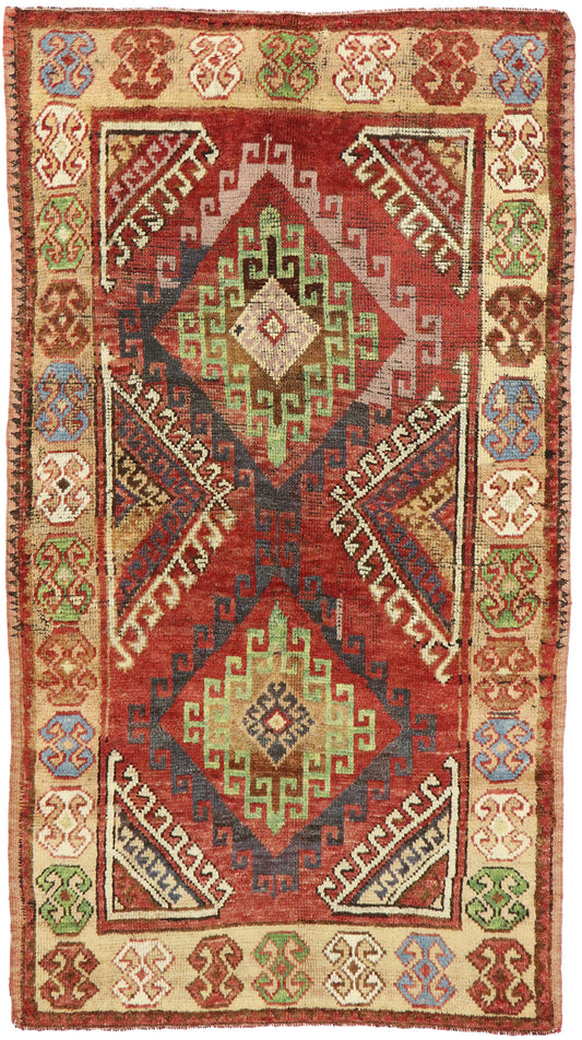 4 x 7 Vintage Turkish Oushak Rug 53056